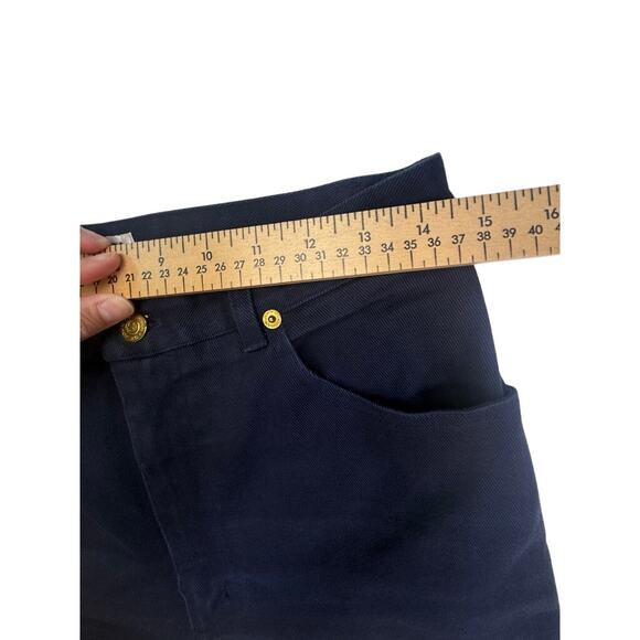 St. John Sport Signature Knit Jeans Navy Slim Leg Pants Size 8 - Picture 5 of 16